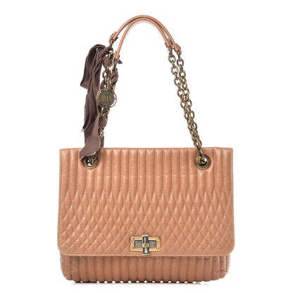 Lanvin Calfskin Quilted Medium Happy Shoulder Bag Brown 1 of 11