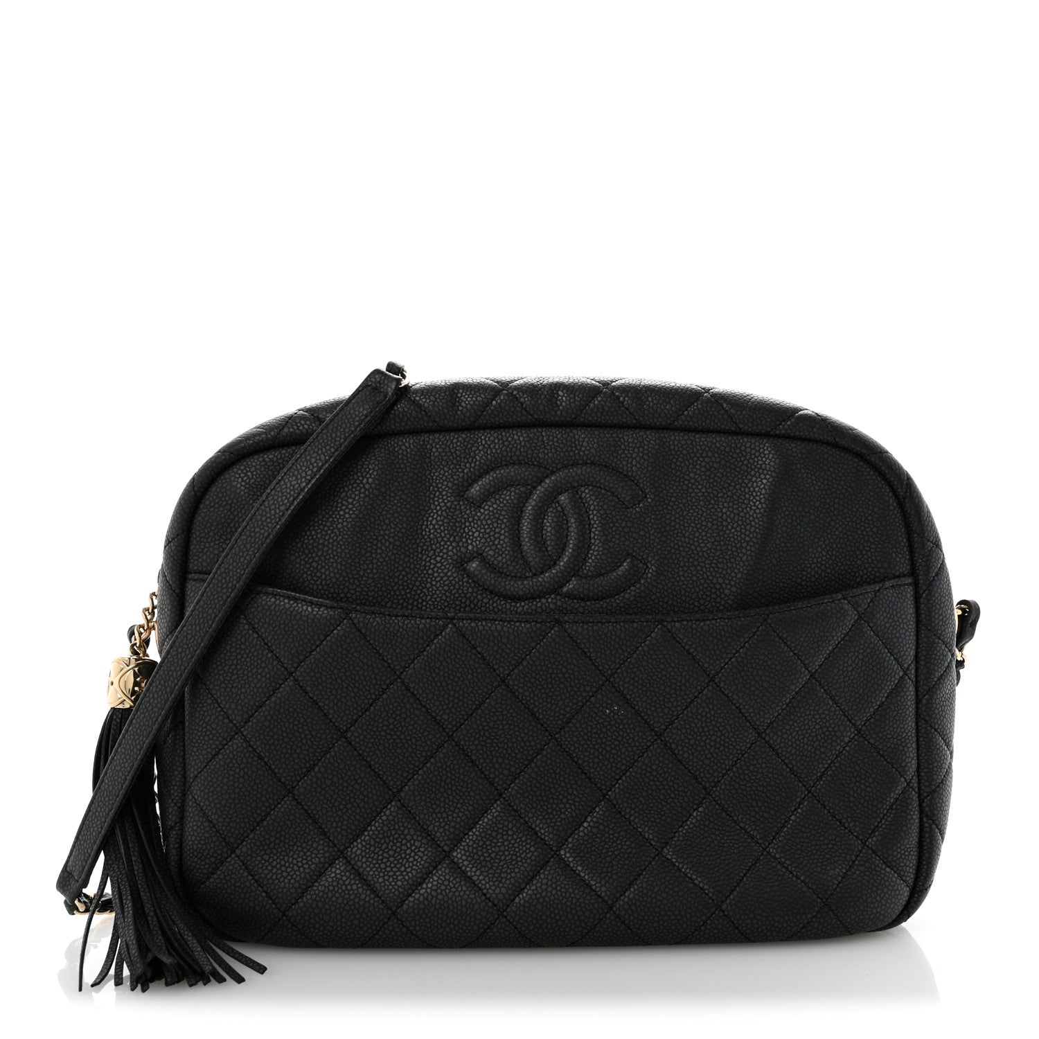 Chanel Caviar Quilted Large Coco Tassel Camera Case Black 1 of 9