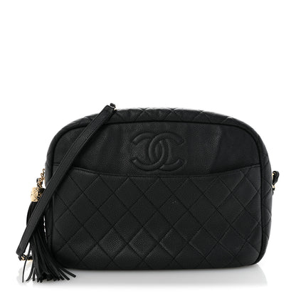 Chanel Caviar Quilted Large Coco Tassel Camera Case Black 1 of 9