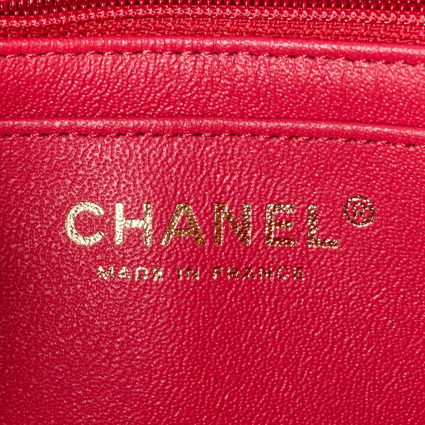 Lambskin Quilted Mini Rectangular Flap Dark Red