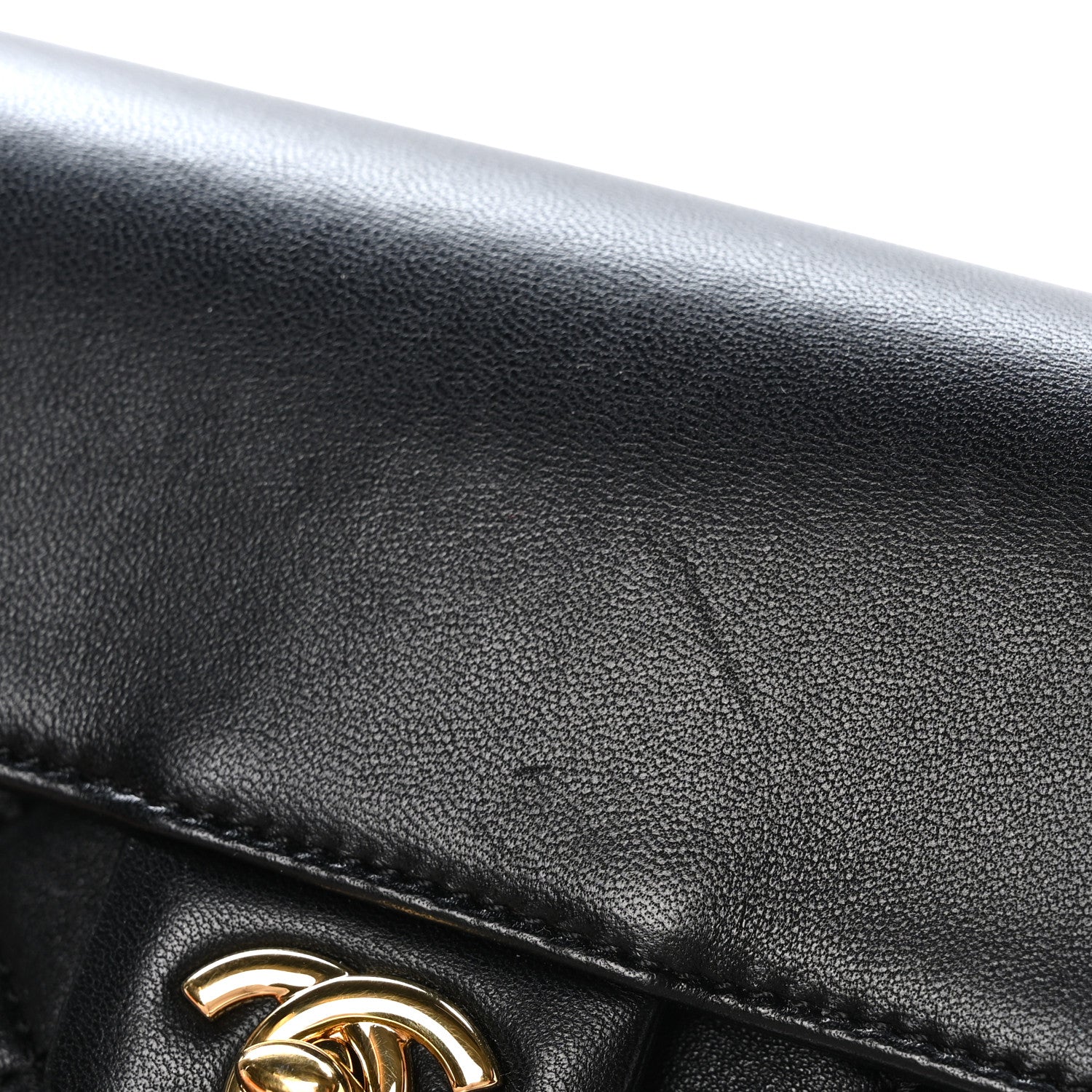 Chanel Lambskin Quilted CC Unchained Crossbody Black 12 of 13