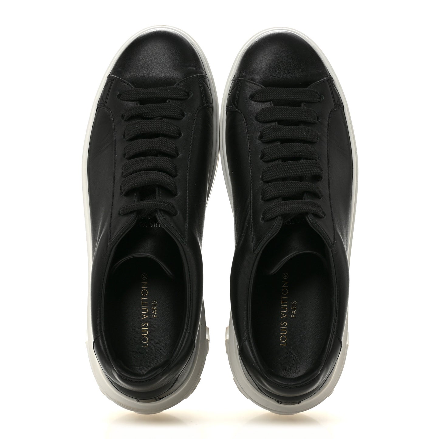 Calfskin Time Out Sneakers 38.5 Black