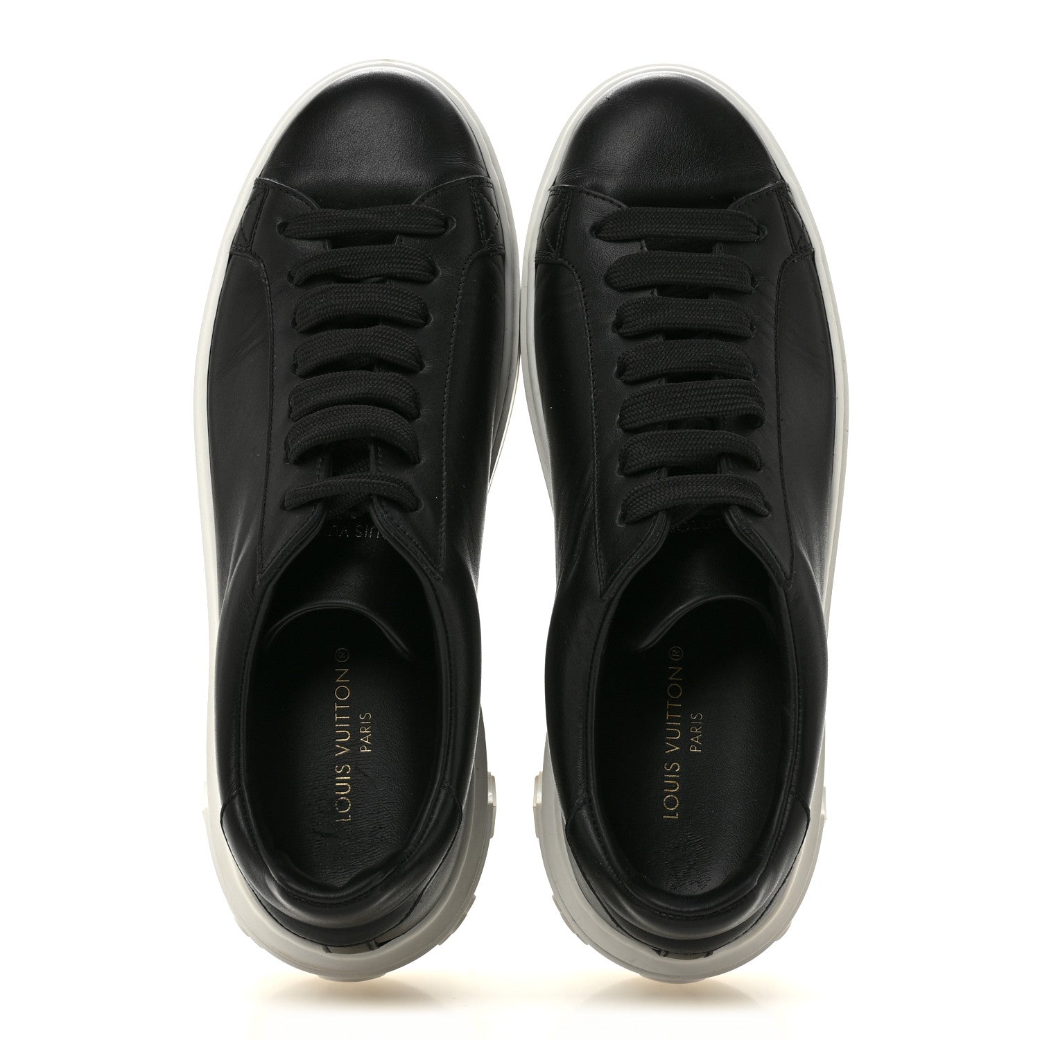 Louis Vuitton Calfskin Time Out Sneakers 38.5 Black 2 of 9