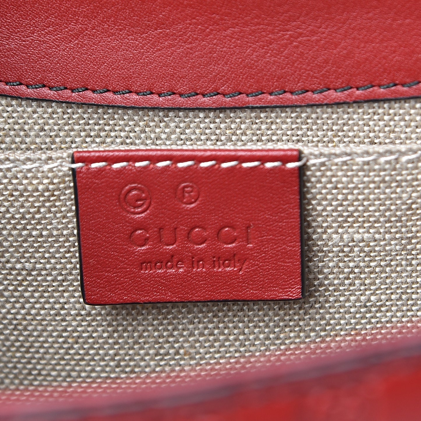 Microguccissima Medium Emily Chain Shoulder Bag Red