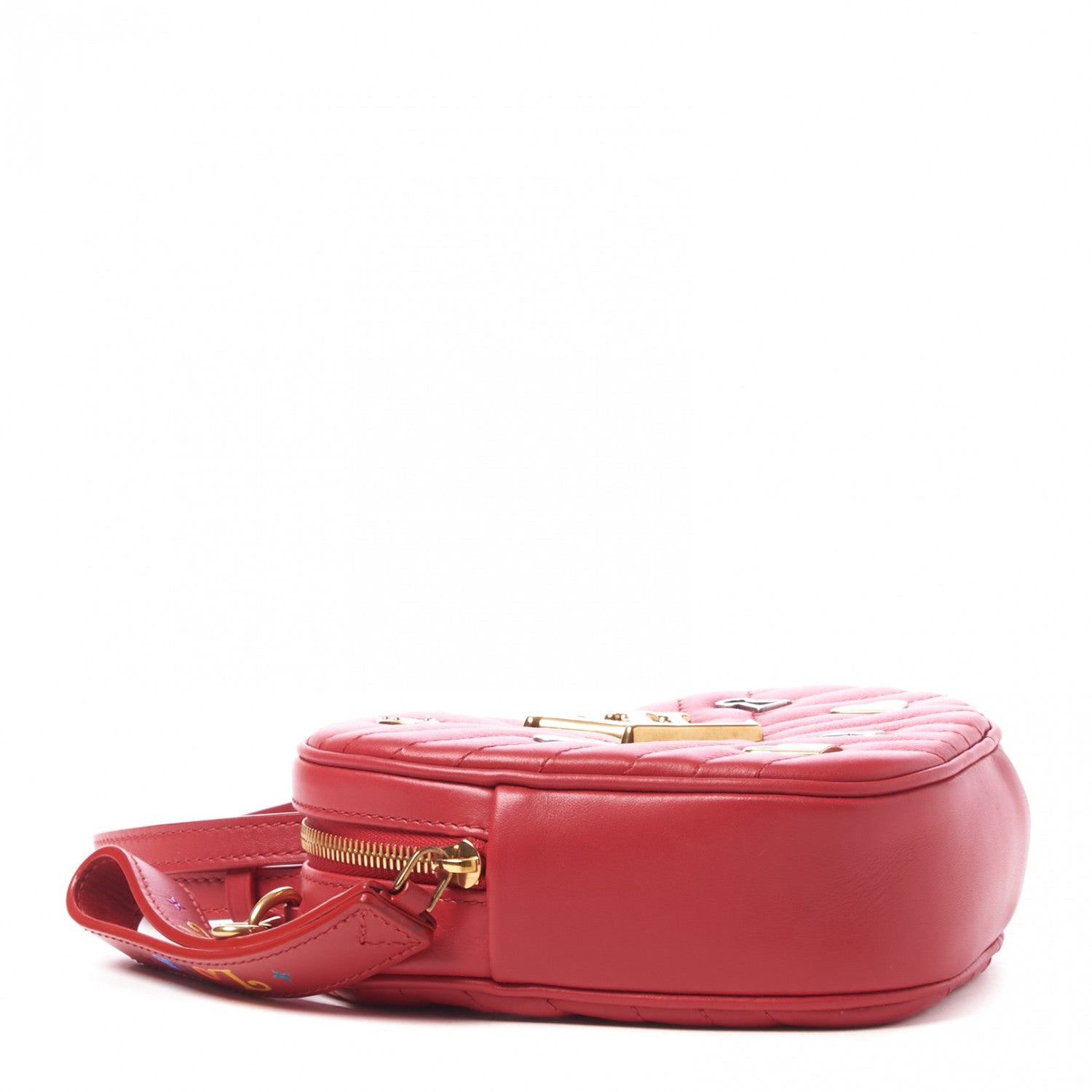 Louis Vuitton Calfskin Embellished New Wave Love Lock Heart Bag Ecarlate 4 of 8