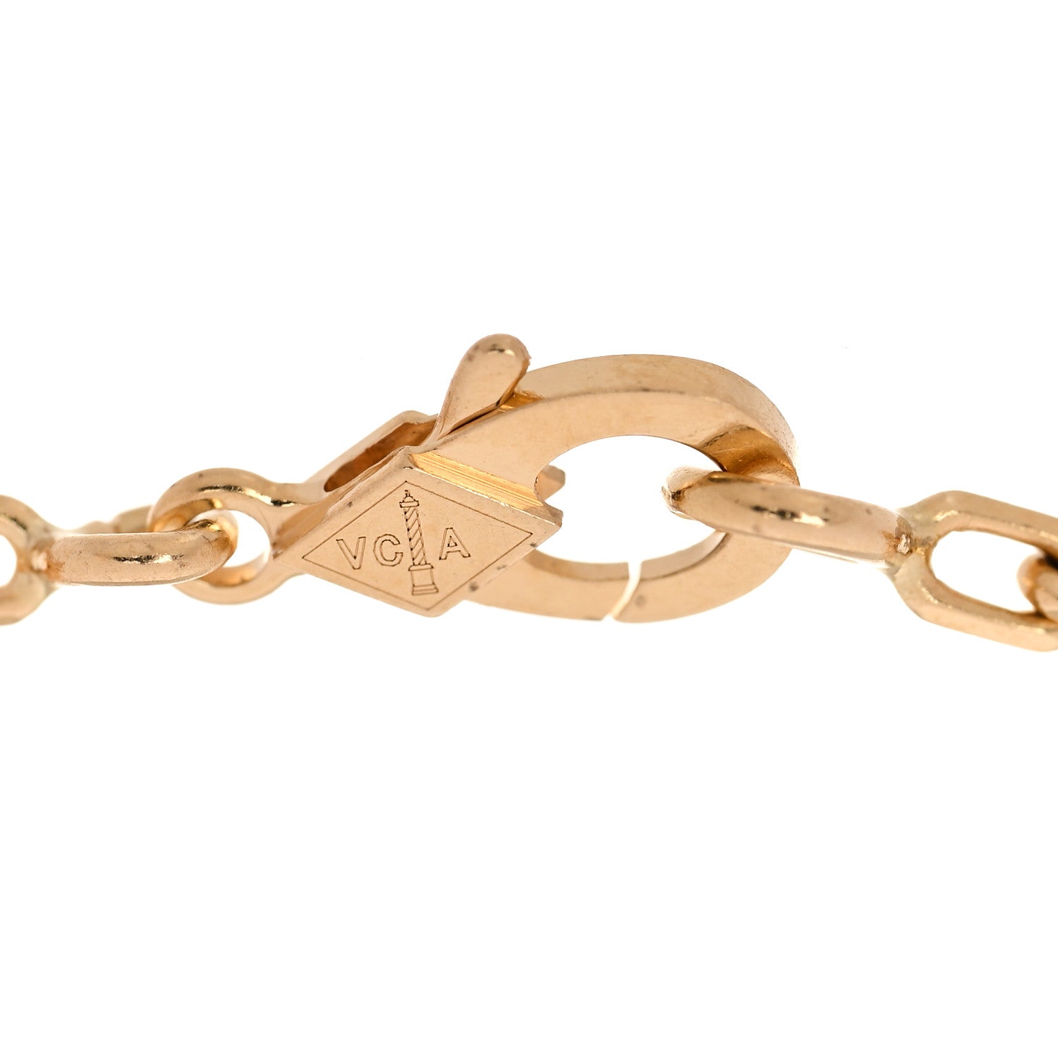 Van Cleef & Arpels 18K Yellow Gold Diamond 5 Motifs Guilloche Vintage Alhambra Bracelet 3 of 6