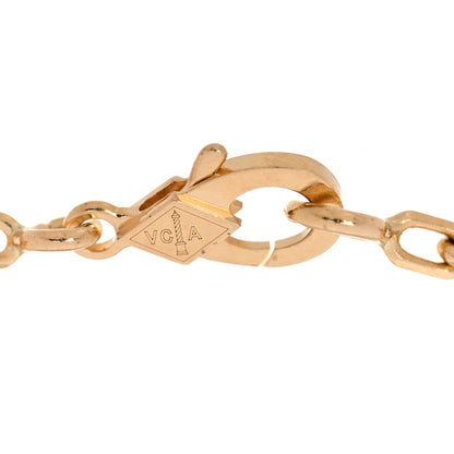 Van Cleef & Arpels 18K Yellow Gold Diamond 5 Motifs Guilloche Vintage Alhambra Bracelet 3 of 6