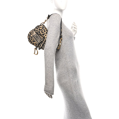 Christian Dior Canvas Mizza Embroidered Saddle Bag Beige Multicolor 2 of 10