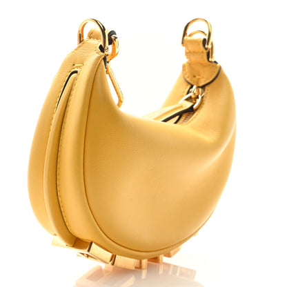 Fendi Vitello Grace New Matte Nano Fendigraphy Hobo Charm Mimosa 2 of 7