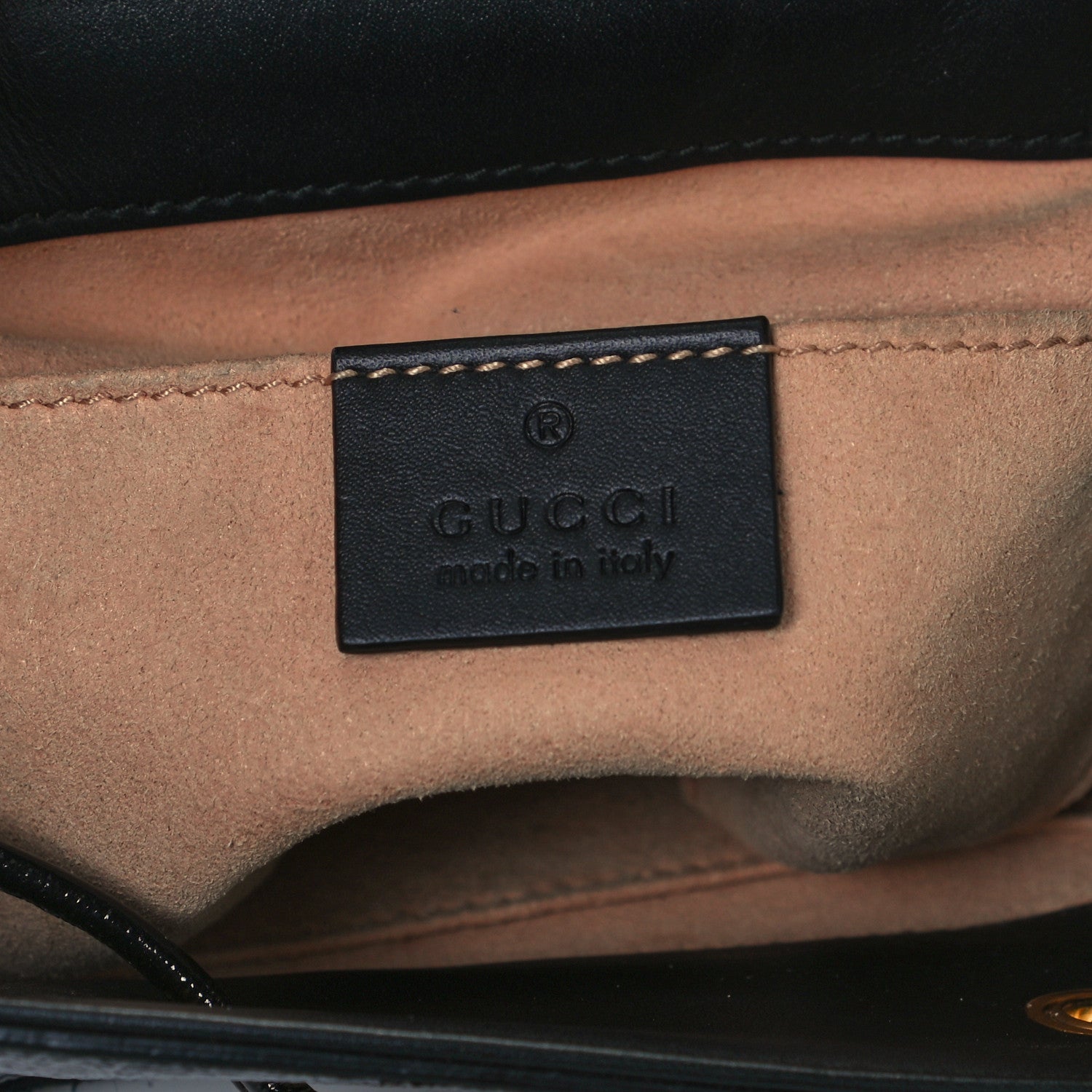 Gucci Suede Patent Web Small Ophidia Bucket Bag Black 6 of 11