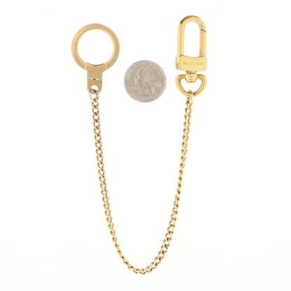 Louis Vuitton Metal Pochette Extender Key Ring Chain Gold 2 of 4