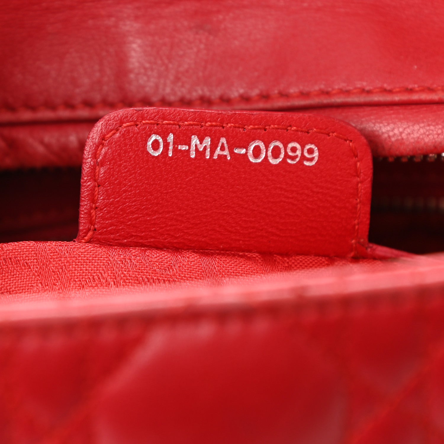 Christian Dior Lambskin Cannage Large Lady Dior Red 6 of 10