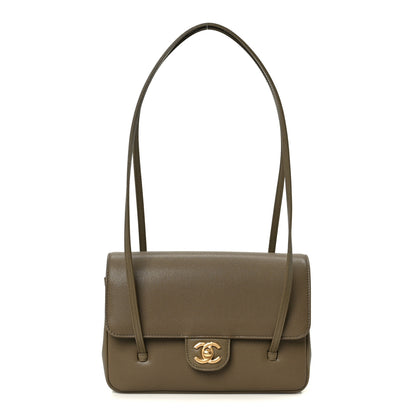 Chanel Shiny Caviar Preppy Coco Small Flap Dark Khaki 1 of 11