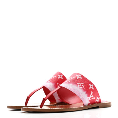 Louis Vuitton Monogram Escale Palma Sandals 38.5 Rouge 3 of 9