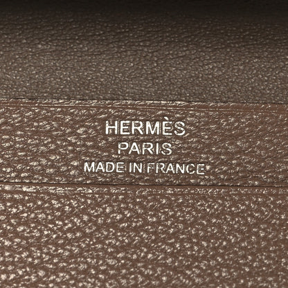 Hermes Chevre Mysore Bearn Card Holder Wallet Etoupe 6 of 8