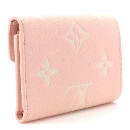 Louis Vuitton Empreinte Monogram Giant Victorine Wallet Rose Trianon Creme 3 of 8
