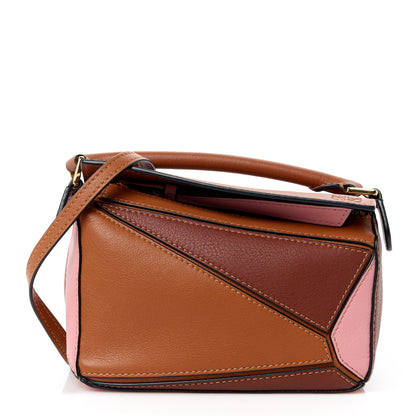 Loewe Calfskin Mini Puzzle Bag Tan Medium Pink 1 of 11