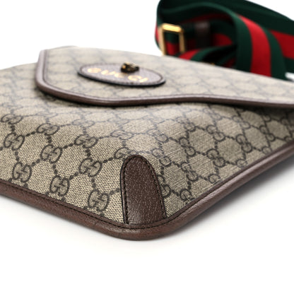 Gucci GG Supreme Monogram Web Medium Neo Vintage Flap Messenger Bag Beige New Acero 11 of 11