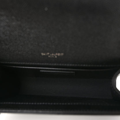 Saint Laurent Grain De Poudre Small Monogram Monochrome Kate Satchel Black 5 of 10