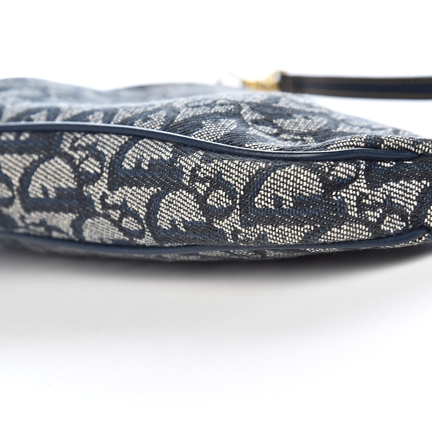 Christian Dior Monogram Mini Saddle Pochette Navy 9 of 10