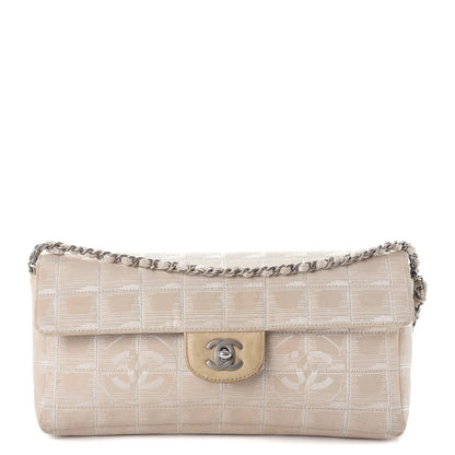 Chanel Nylon Travel East West Flap Bag Light Beige 1 of 11