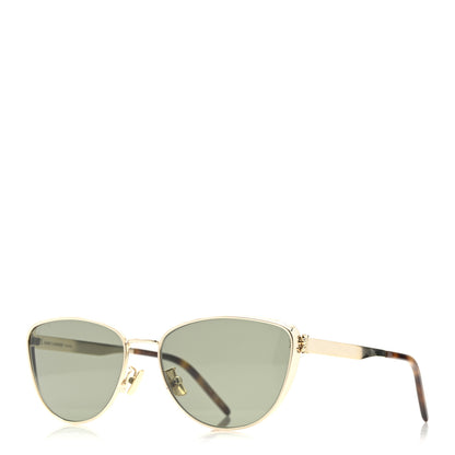 Saint Laurent Metal SL M90 Cat Eye Sunglasses Gold 1 of 7