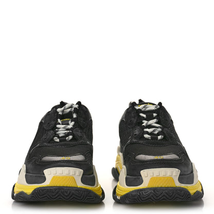 Balenciaga Fabric Mesh Mens Triple S Sneakers 40 Black Yellow 2 of 8