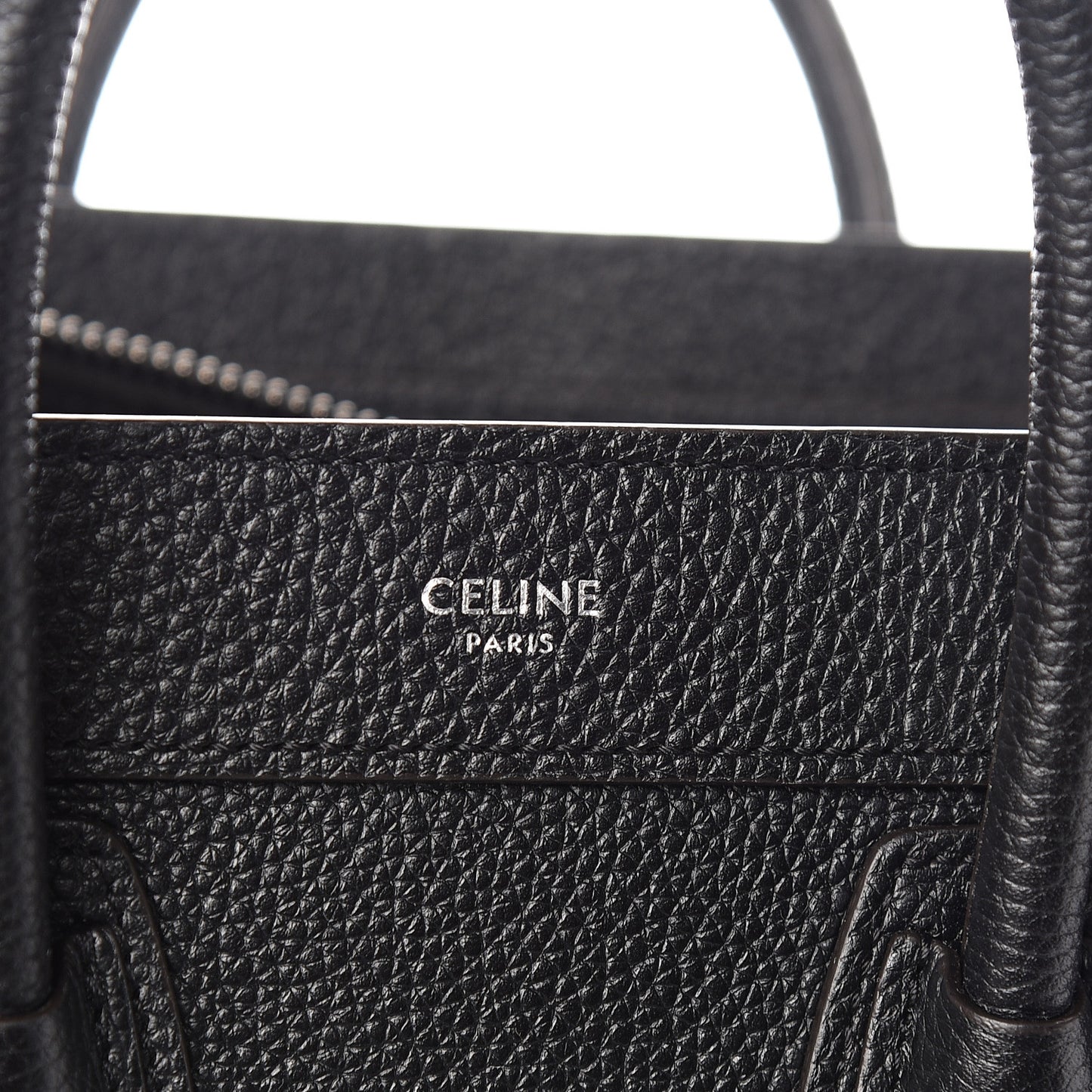 Drummed Calfskin Nano Luggage Black