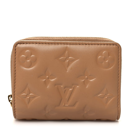 Louis Vuitton Lambskin Embossed Monogram Lou Coussin Wallet Camel 1 of 9