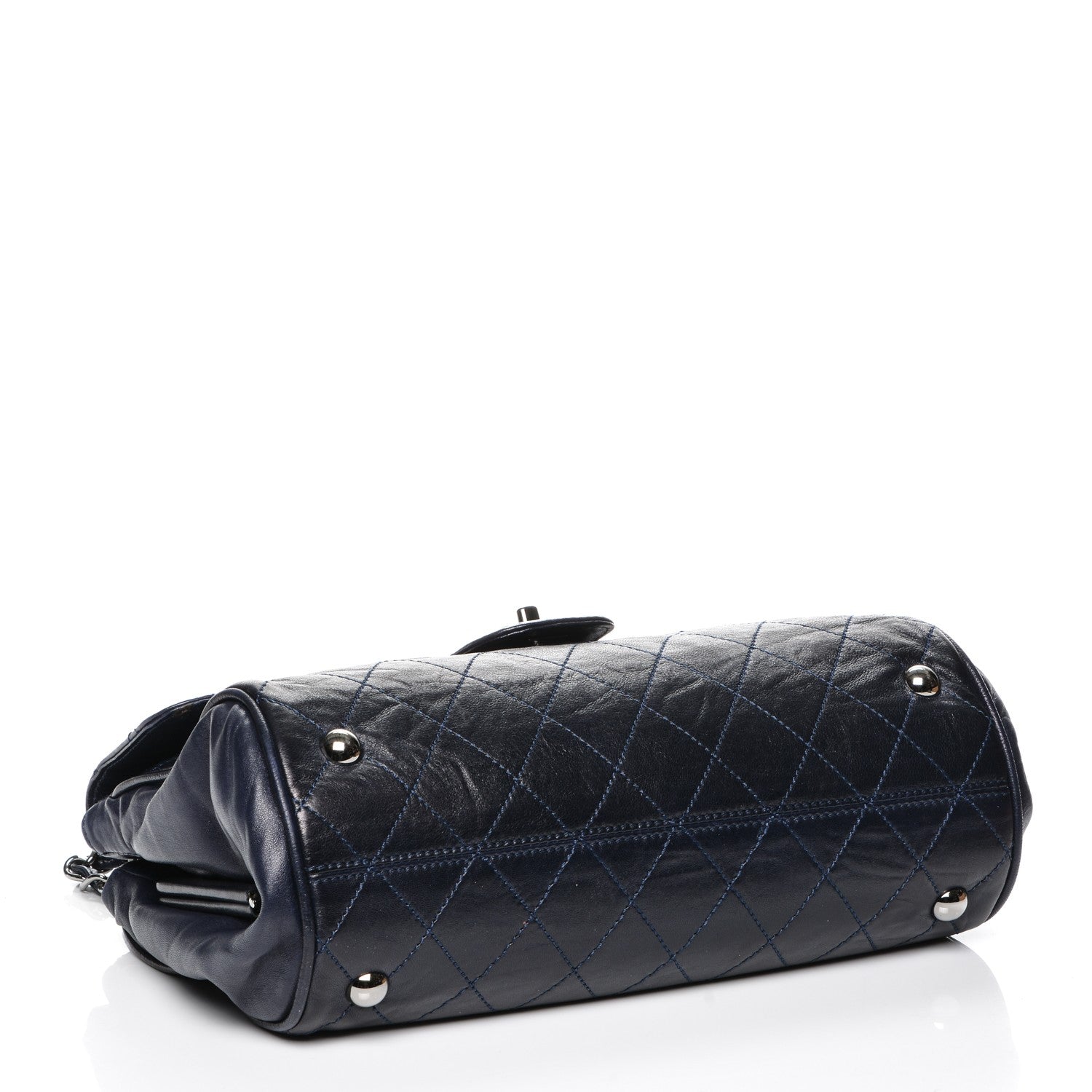 Chanel Lambskin Quilted Ritz Flap Dark Blue 4 of 8