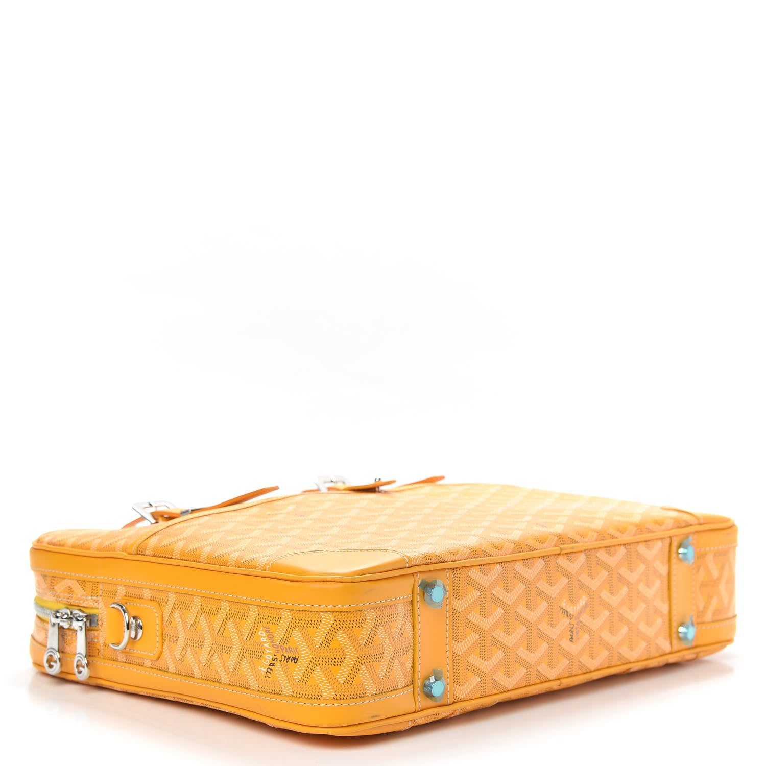 Goyard Goyardine PM Ambassade Briefcase Yellow 3 of 9