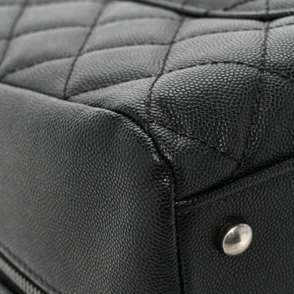 Chanel Caviar Lizard Quilted Coco Handle Bowler Black 14 of 16