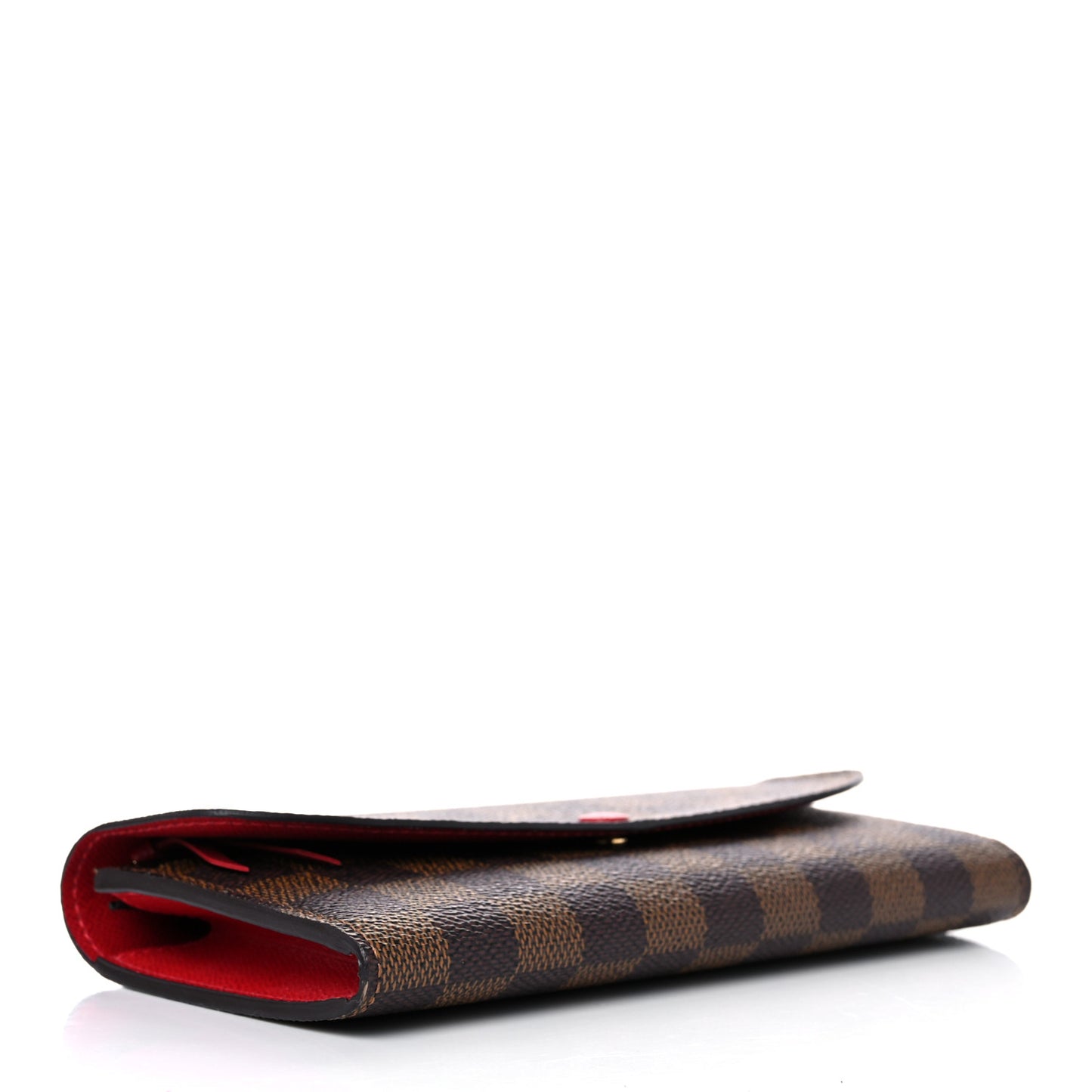 Damier Ebene Emilie Wallet Red
