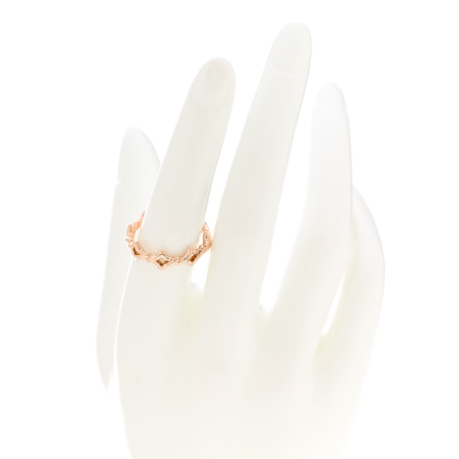 David Yurman 18K Rose Gold 6mm Quatrefoil Stack Ring 56 7.75 2 of 4