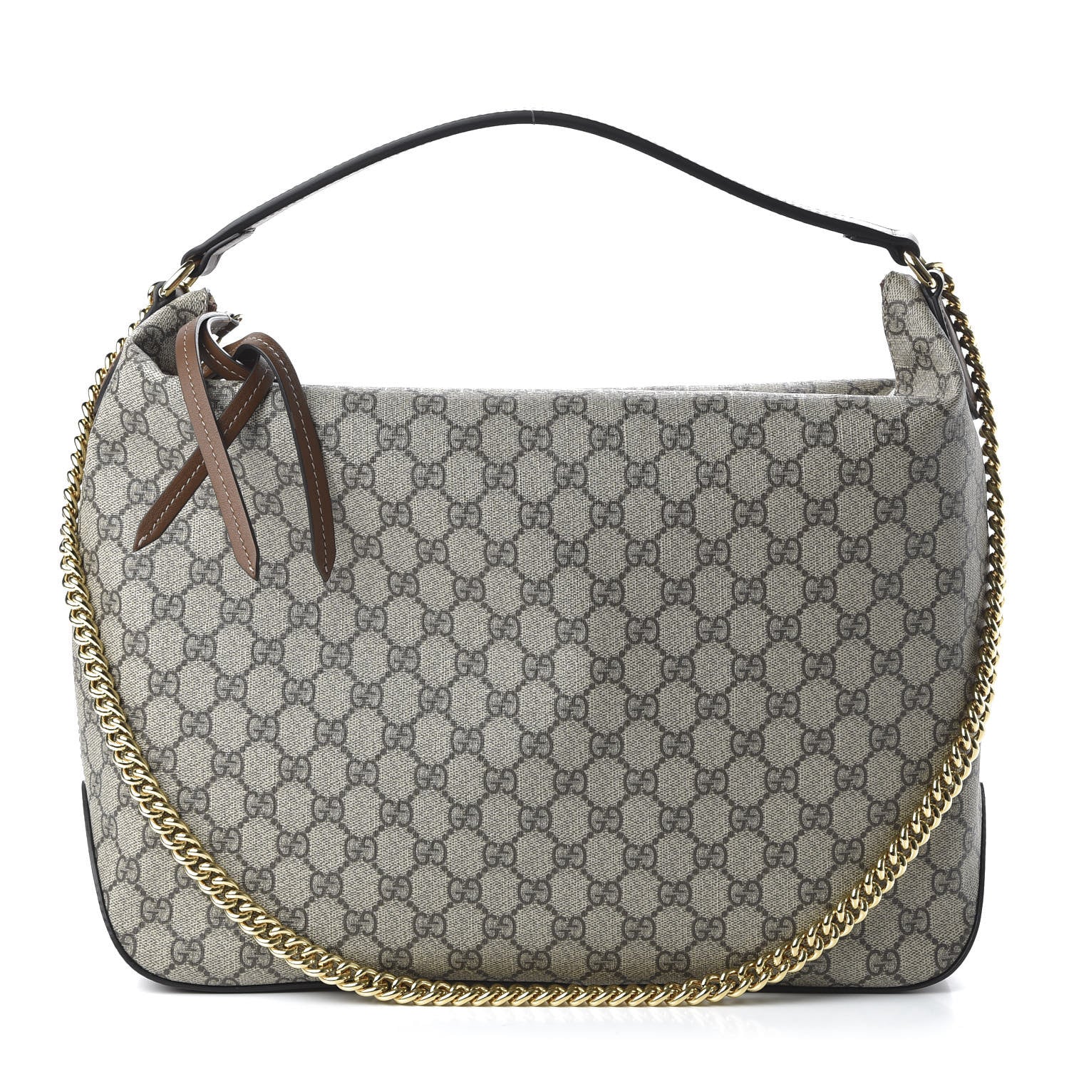 Gucci GG Supreme Monogram Large Linea A Hobo Light Brown 1 of 10