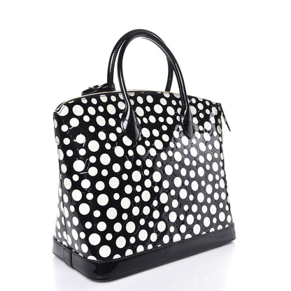 Louis Vuitton Vernis Kusama Infinity Dots Lockit MM Black 3 of 7