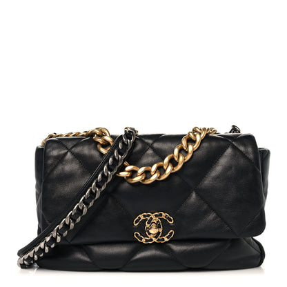 Chanel Lambskin Quilted Large Chanel 19 Flap Black 1 of 10