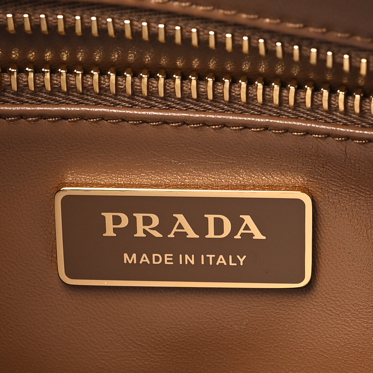 Prada Soft Calfskin Large Aimée Shoulder Bag Caramel 6 of 10