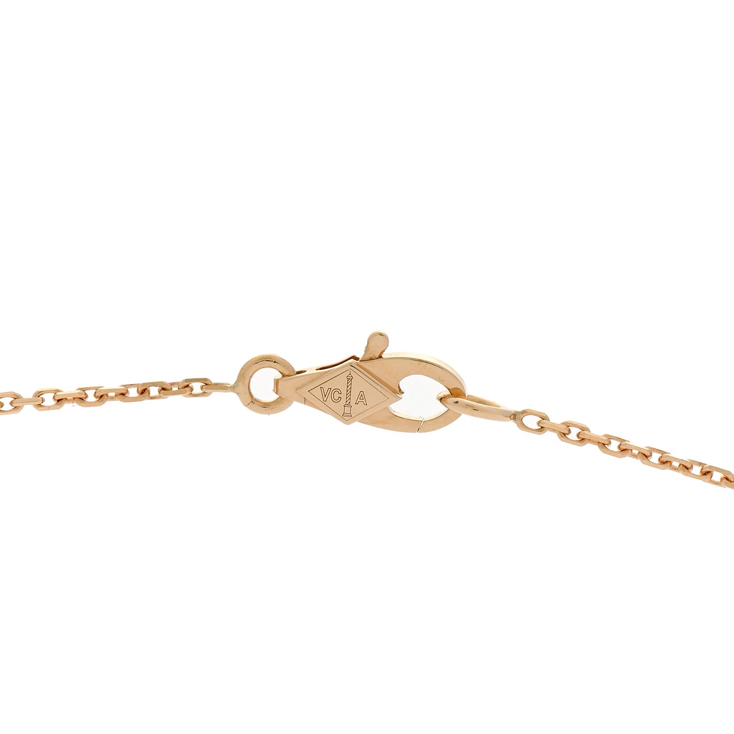 18K Yellow Gold Mother of Pearl Sweet Alhambra Butterfly Pendant Necklace