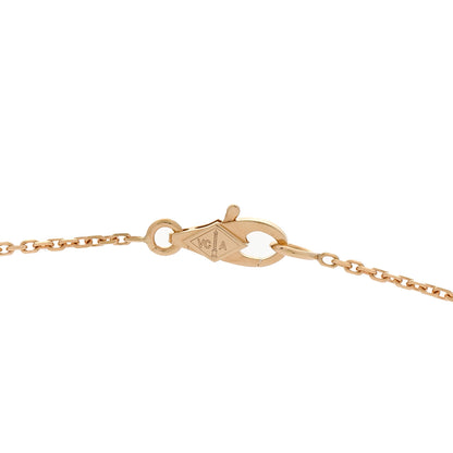 Van Cleef & Arpels 18K Yellow Gold Mother of Pearl Sweet Alhambra Butterfly Pendant Necklace 4 of 5