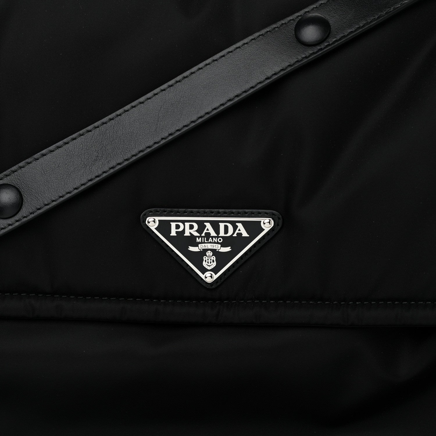 Prada Re-Nylon Vitello Padded Large Flap Shoulder Bag Black 8 of 11