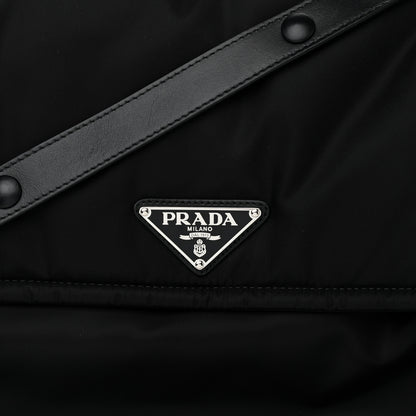 Prada Re-Nylon Vitello Padded Large Flap Shoulder Bag Black 8 of 11