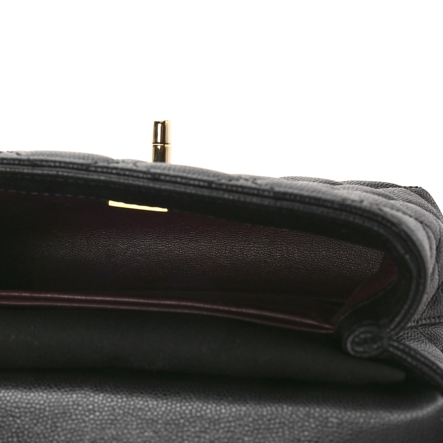 Caviar Quilted Extra Mini Coco Handle Flap Black