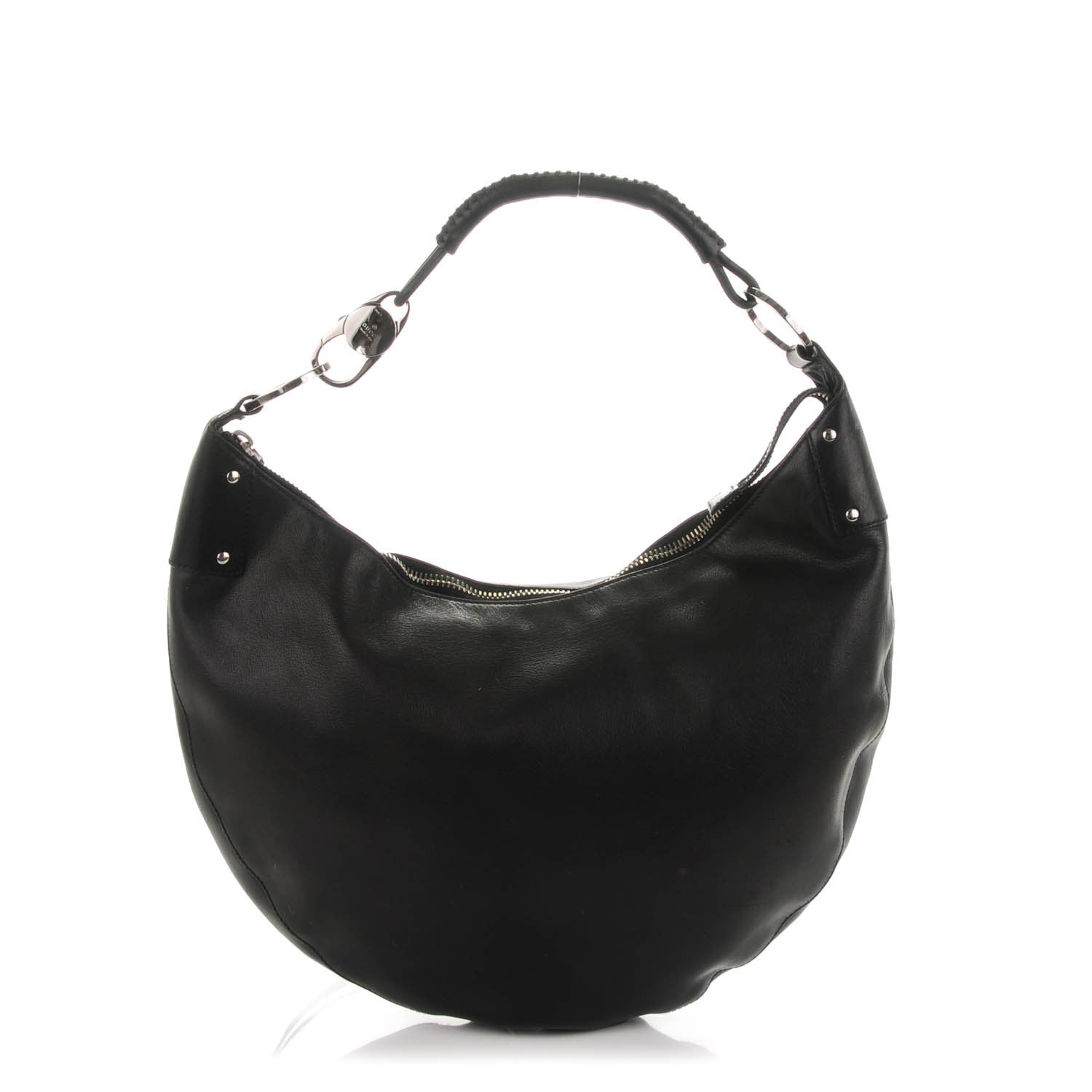 Gucci Calfskin Half Moon Hobo Black 1 of 8