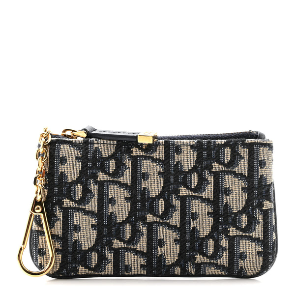 Dior ジップケース Christian Dior Oblique DiorTravel Myrte Zipped Key Case Blue