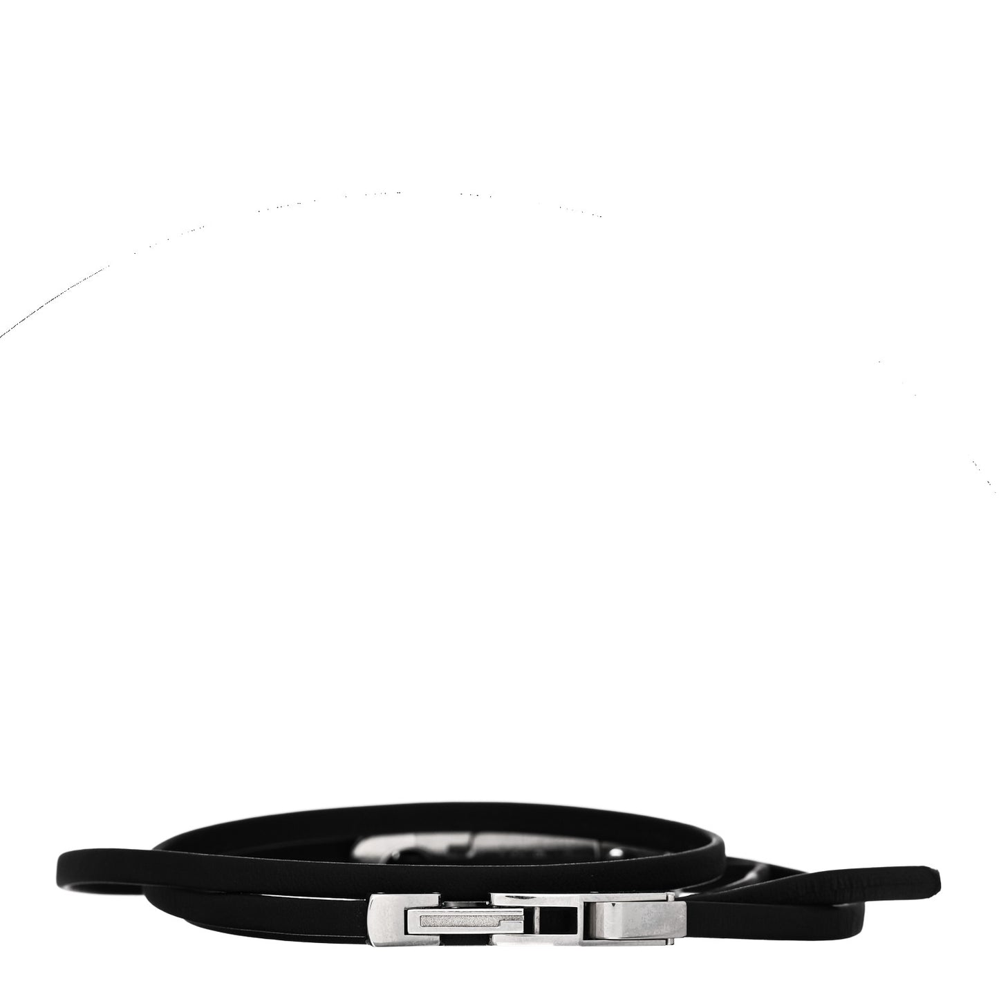 Stainless Steel Calfskin 14mm 6100L Wrap Quartz Watch Black