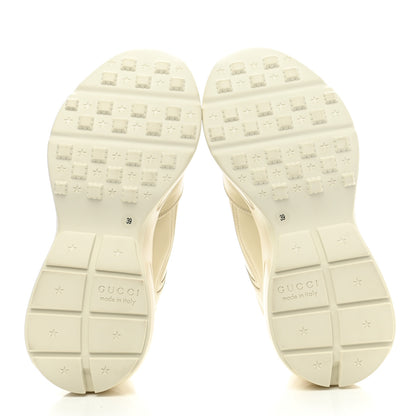 Gucci Calfskin Logo Womens Rhyton Sneakers 39 Ivory 5 of 10