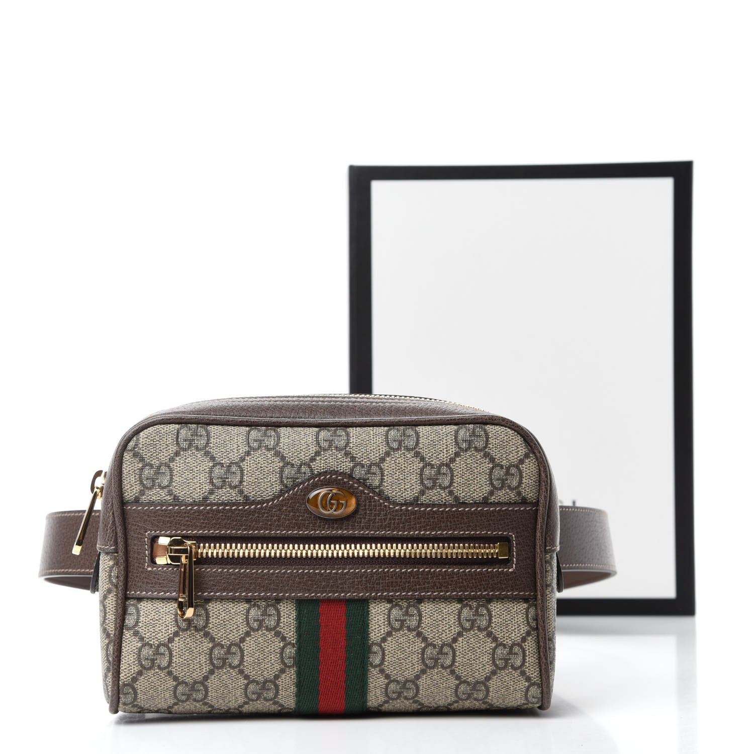 Gucci GG Supreme Monogram Web Small Ophidia Belt Bag 75 30 Dark Brown 12 of 12