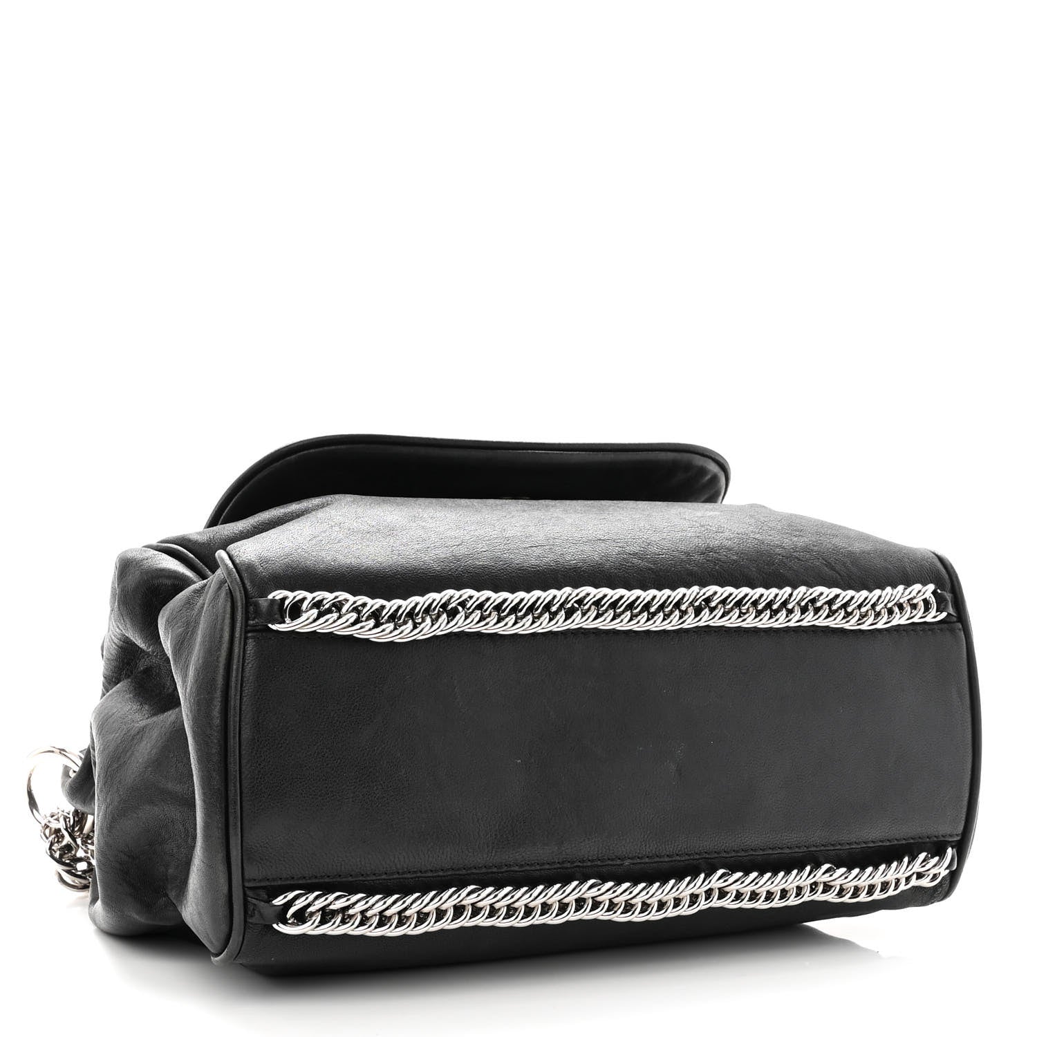 Chanel Washed Lambskin Quilted Bijoux Chain Accordion Flap Black 4 of 13