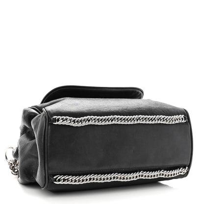 Chanel Washed Lambskin Quilted Bijoux Chain Accordion Flap Black 4 of 13